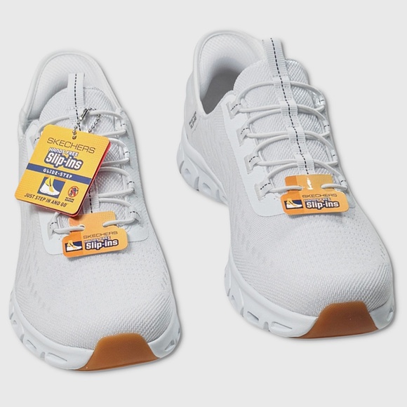 Skechers Glide Step - Tranquility Shoes - NEW Womens 8.5 Wide White - #48468-CL3 - Picture 4 of 6